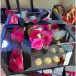 Transparent Acrylic Box, Wrapped In Ferrero Chocolate Colors