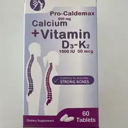 Pro-Caldemax 600 mg of Calcium and 1000 IU of Vitamin D3.