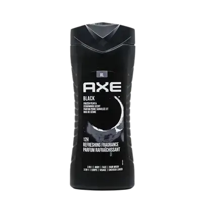 Black 3 in 1 Body Face & Hair Wash 400ml _ AXE