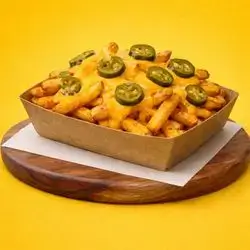 Fries With Cheese Sauce & Halepino