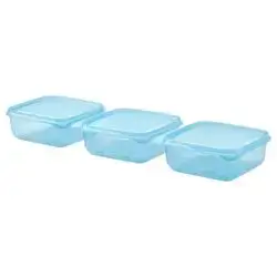 3 Square Containers 3x Pruta