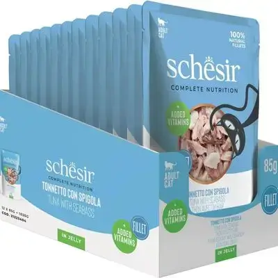 Schesir Tuna & Seabass in Jelly 12x