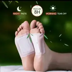 2pcs Deep Cleaning Foot Patch With Bamboo Charcoal Moisture Absorption And Foot Massage Helping Sleep And Relax