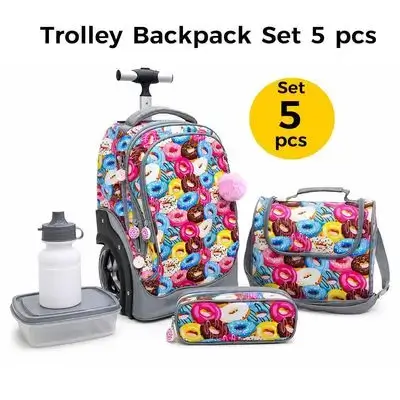 Trolley Bag School Set 5pcs