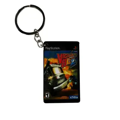 Vigilante 8: 2nd Offense Mini CD Keychain – PS1 Edition