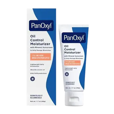 PanOxyl Oil Control Moisturizer with Mineral Sunscreen 17% Zinc Oxide SPF30+ 48g _ Crown Laboratories