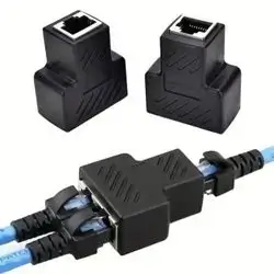RJ45 Network 3-Way Splitter, LAN Cable Divider, One To Two Adapter