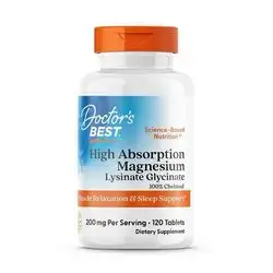 Doctors Best magnesium lysinate glycinate 200mg 120 tablet