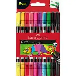 Faber-castell Neon Double Ended Felt Tip Markers 10 Pack
