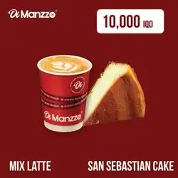 1 Mix Latte And 1 San Sebastian Cake