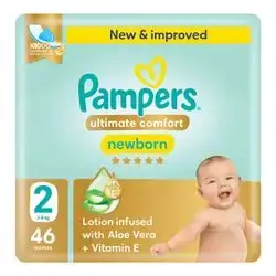 Diapers Pampers Ultimate Comfort Size 2 (3-8 kg), 46 Pieces