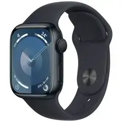 Apple Watch Series 9 GPS 41mm Midnight Aluminium Case with Midnight Sport Band - S/M