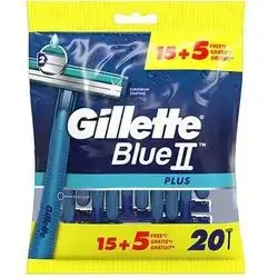 Gillette Blue II Plus Disposable Razor For Men - 15 + 5 Pieces