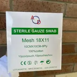 Sterile gauze swab 10x10 cm 10 pcs