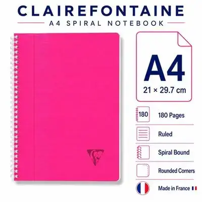 Notebook ,French ( A4) Size,180 pages.