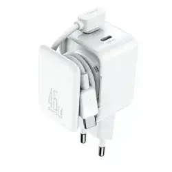 JR-TCL05 45W Cable Management GaN Charger/EU-White 2pin