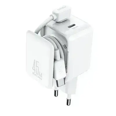 JR-TCL05 45W Cable Management GaN Charger/EU-White 2pin