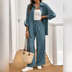 SHEIN Frenchy Women's Solid Color Two Pieces Set - Small