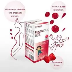 foliddox liquid folic acid 400 raspberry flavour 200ml - maddox