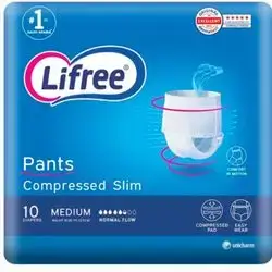 Lifree Pants Compressed Slim Medium 10 Diaper