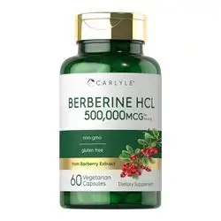 Berberine HCl 500,000MCG 60 veg caps Carlyle