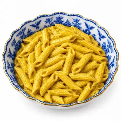 Penne with curry sauce
