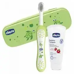 CHICCO Toothbrush and toothpaste set green