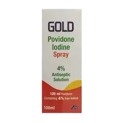 Povidone Iodine Antiseptic Solution 4% Spray 100ml _ GOLD