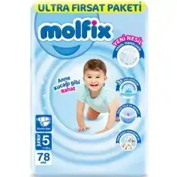 Diapers Molfix number 5 for (11 - 18 kg) 78 Pieces