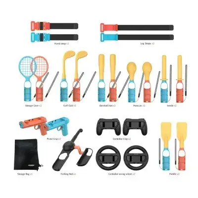 Dobe Motion Gaming Ultimate Bundle 24-in-1 Accessory for Nintendo Switch 2 / Nintendo Switch / Nintendo Switch OLED