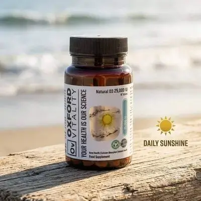 Oxford Vitality Natural Vitamin D3 25,000 IU (16 Tablets)