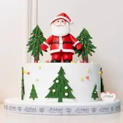 Santa And The Tree Cake