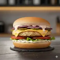 Chicken burger with cheese