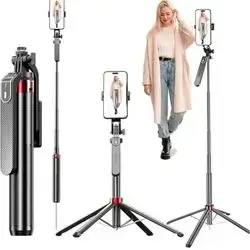 Quadpod Wireless Bluetooth Selfie Stick Handheld Telescopic Aluminum Selfie Stick