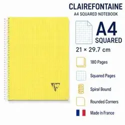 Clairefontaine A4 Grid Notebook – 180 pages – 90 gsm