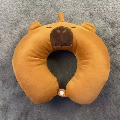 Cute Capybara Cotton Plush Cartoon Animal Neck Rest Pillow