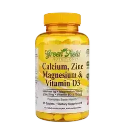 Green Field Calcium , Zinc , Magnesium & Vitamin D3 90 Tablets