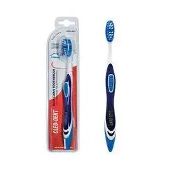 Cleo-Dent Maxi Clean Toothbrush. Anti-Slip Handle For Better Control (Soft)