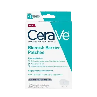Blemish Barrier Patches 2 Size 22 Hydrocolloid Invisible Patches _ CeraVe