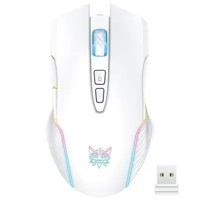 ONIKUMA CW905 Wireless Gaming Mouse with 2.4GHz USB Connection, RGB Lighting, and 3600 DPI White