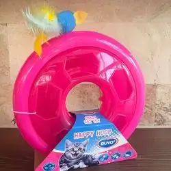 Crazy cat toy Happy hoop Pink