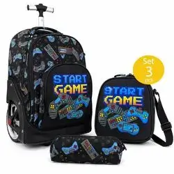 Jasmine Star 3-Piece Trolley School Bag Set