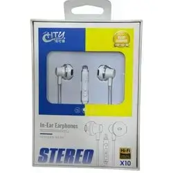 earphones feature a white, 9D stereo, in-ear design with a 3.5mm