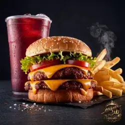دەبڵ بەرگری گۆشت بە پەنیر