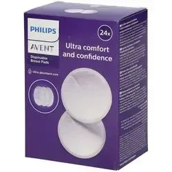 Avent Disposable Breast Pads 24pares/سادات صدر للاستخدام مرة واحدة، ٢٤ زوجًا