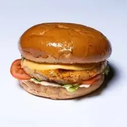 Chicken Burger With Mushrooms And Cheese