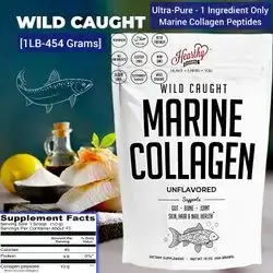 Marine Collagen Peptides Powder, Sourced from Wild-Caught Fish, Pescatarian Friendly, Keto Certified & Non-GMO Verified, Halal, Marine Collagen, Fish Collagen, Collagen peptides, Highest Quality, Beauty Powder, 45 Servings collagen