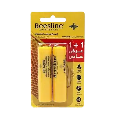Lip Care Flavour Free 1+1 4g _ Beesline