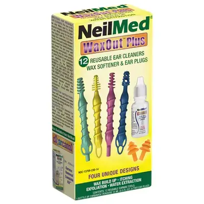 NeilMed WaxOut Plus - 12 Reusable Ear Cleansers