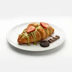 Snack for croissant pistachio sauce Oreo or kinder